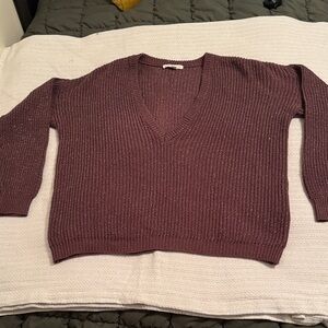 Women's V-Neck Sweater - Purple
